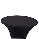 Ipetboom Stretchy Stehtischhusse Schwarz Tischdecke für Hochzeiten Events...