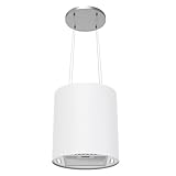 FIREGAS Insel-Dunstabzugshaube, freihängend, 650 m³/h, Abluft/Umluft, 3...