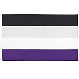 MOGADEE® Asexuelle Pride Flagge, Asexual Flag, 90 * 150cm Flagge Asexuell,...