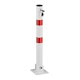 Relaxdays Absperrpfosten, klappbar, Stahl, Parkplatz Absperrung, H: 65 cm,...