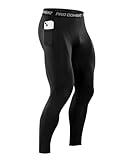 Niksa 1er Pack Sport Leggings Männer, Herren Tight Lang mit Handytasche...