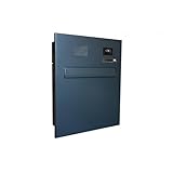 Kamera Durchwurfbriefkasten in RAL 7016 mit Videostation Busch-OneTouch...