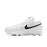 Jordan 1 Retro MCS Low Herren Baseball Cleats (CJ8524-101, Weiß/Schwarz),...