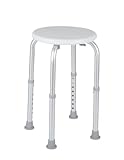 Duschhocker Badhocker Hocker | rund weiß höhenverstellbar | handlich...