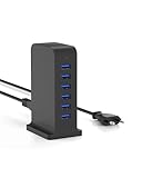 POANES USB Ladegerät Mehrfach,USB Ladestation Mehrere Geräte Netzteil 6...