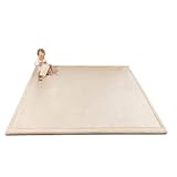 Wolkenweiche Samtmatte-Spielmatte Baby 200x150x2,5cm, beige –...