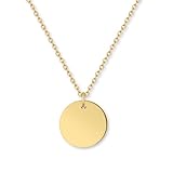 GD GOOD.designs Halskette Damen Gold mit Coin Plättchen - Wasserfest -...