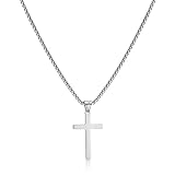 AFSTALR Kreuz Kette Herren Silber Kette mit Kreuz Anhänger Kette...