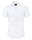 Alimens & Gentle Hemd Herren Kurzarm Faltenfrei Business Regular Fit...