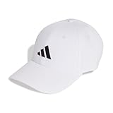 adidas Unisex Baseball Cap Cotton New Logo, White/Black, M