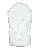 TupTam Unisex Baby Einschlagdecke mit Schleife, Farbe: Weiß, Größe: 70 x...