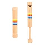 IKOPFLN 2 Stück Musik Holzflöte,Hölzerne Fipple Piccolo,Bunte Flöte aus...