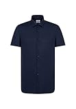 Seidensticker Herren Shaped Bügelfrei Kent Kurzarm Businesshemd, Blau...