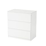 Liink1Ga Komodenschrank für Schlafzimmer 70cm Breit Kommode Weiß mit 3...