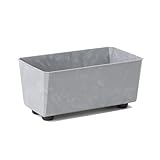 Rechteckiger Pflanzkasten mit eleganten Füßen – Grauer Blumenkübel in...