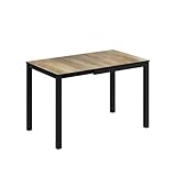 Vicco Esstisch Granny, Eiche rustikal/Anthrazit, 120 x 70 cm ausziehbar