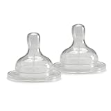 Neobaby Breiter Sauger aus Silikon, schneller Fluss 2 Stück, 4 Monate +