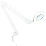 Beyamz LED Lupenleuchte, Arbeitsplatzlampe, 5 Dioptrien Lupe mit Licht -...