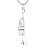 MKJFRLLSA Urnenhalskette für Asche, Trompeten-Einäscherung, Schmuck aus...