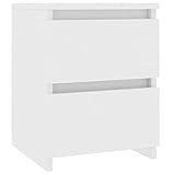 vidaXL Nachttisch 2 Schubladen Nachtschrank Nachtkommode Nachtkonsole...
