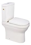 aquaSu® Spülrandlose WC-Kombi +7,5 cm | weiß | Toilette mit Spülkasten...