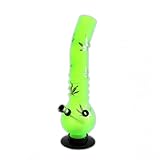 Budawi® Acrylbong Hanfblatt neongrün Höhe 30 cm mit Schraub Kopf und...