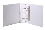 DIN A5 Ordner Querformat PVC 2 er Mechanik in weiss 75 mm Rückenbreite,...