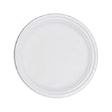 Commerline Plastikteller 100 Stück Ungeteilt | Mehrweg Ø22 cm Plastik...