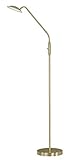 WOFI Standleuchte, Metall, Integriert, 12 W, Messing Matt, 23 x 23 x 135 cm