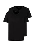 TOM TAILOR Herren T-Shirt mit V-Ausschnitt im Doppelpack, 29999 - Black, L