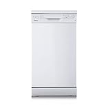 Midea SF 3.45NW PRO Geschirrspüler 45 cm Freistehend und Unterbaufähig, 9...