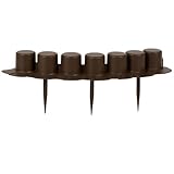 Palisade Rasenkante Beetumrandung Beeteinfassung 4,05m 3 Farben TOP (braun)