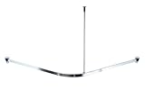 RIDDER 52000 Duschvorhangschiene, Duschvorhangstange, ca. 90 x 90 cm,...