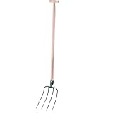 Gartengabel mit 100cm T-Griff Holzstiel, 3/4/5 Zinken, 126-132 cm Länge,...