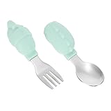 ERINGOGO 1Satz Fütterungsgabel Edelstahllöffel Ergonomisches Geschirr...