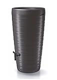 Design Regentonne 240 L mit Wasserhahn - anthrazit - Regentank mit...