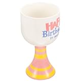 Hohopeti Geburtstagsbecher Keramikkelch mit Fuß für Getränke Sicherer...