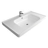 Alpenberger Waschbecken 80 cm Breit | Gäste WC & Badezimmer | Waschtisch...