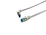 Equip 605801 Cat.6A S/FTP Patchkabel, abgewinkelter auf geraden Stecker,...