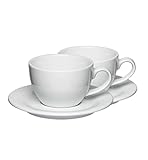 Mahlwerck Barista Cappuccinotasse 250 ml, Kaffeetasse mit Untertasse,...