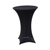 SOLUSTRE Stretchy Cocktail Tischdecke Stehtischhusse für Hochzeiten Partys...