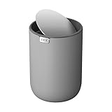 EKO Mini Tischmülleimer mit Schwingdeckel, 1,5 Liter Kosmetikeimer,...