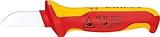 KNIPEX Kabelmesser isolierender Mehrkomponenten-Griff, VDE-geprüft 190 mm...