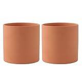 2 Stück Terracotta Pflanzgefäße mit Drainagelöchern 5/7 Zoll Roter Ton...