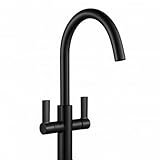 Scarba Swan Spout Küchenarmatur Schwarz – Doppelhebel-Design, langlebige...