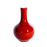 KWMAEEUID Blumenvasen Keramik-Blumenvase, rote Porzellanvase, 11,8 Zoll,...