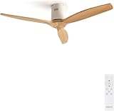 CREATE / WINDCALM/Deckenventilator Weiß Hellesholzflügel mit...