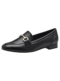 MARCO TOZZI Damen Loafer mit Absatz Elegant Vegan, Schwarz (Black Gold), 38...