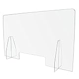 GERSO Spuckschutz Trennwand 3mm Acrylglas Schutzwand mit Durchreiche...