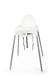 IKEA Kinderhochstuhl 'Antilop' Babystuhl in WEISS - mit Sicherheitsgurt -...